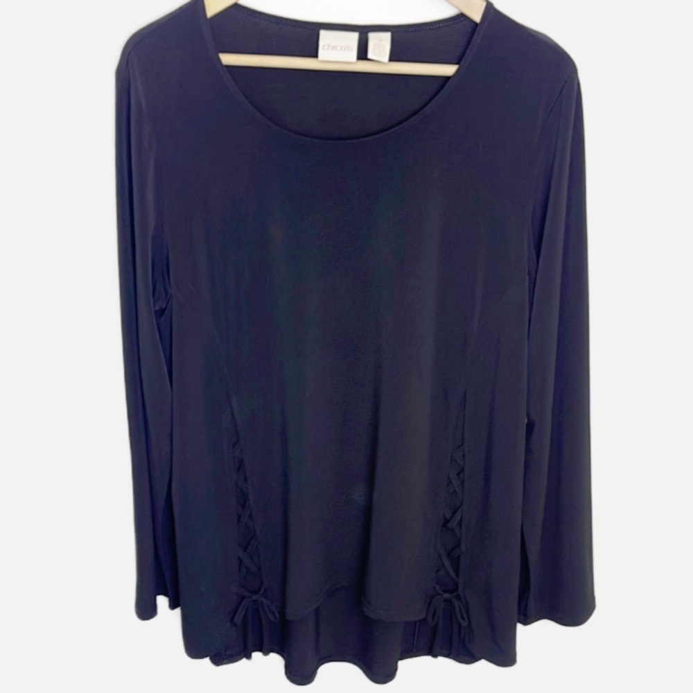 Chicos lace up side detail jersey tunic 2